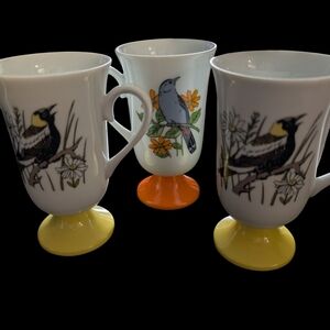 Vintage 60's Fred Roberts Bird Mugs